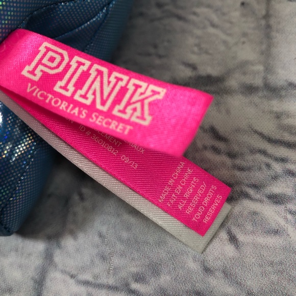 Victoria’s Secret Pink plush dog Light metallic Blue VS Pink Logo - Picture 8 of 11